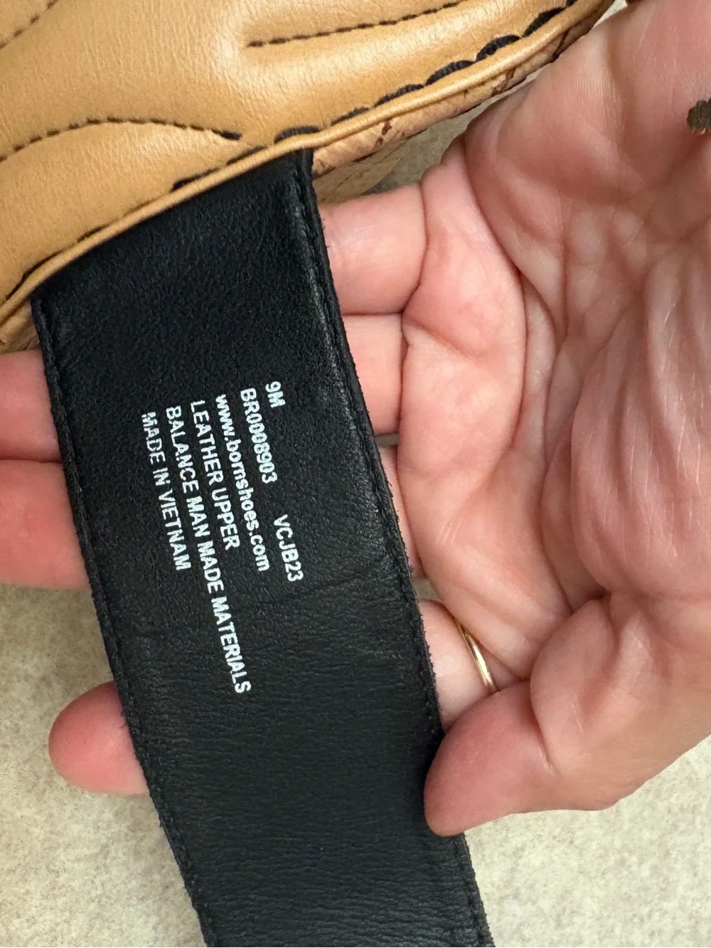 Born Black Leather Straps Slip On Cork Wedge Sandal Women’s size 9